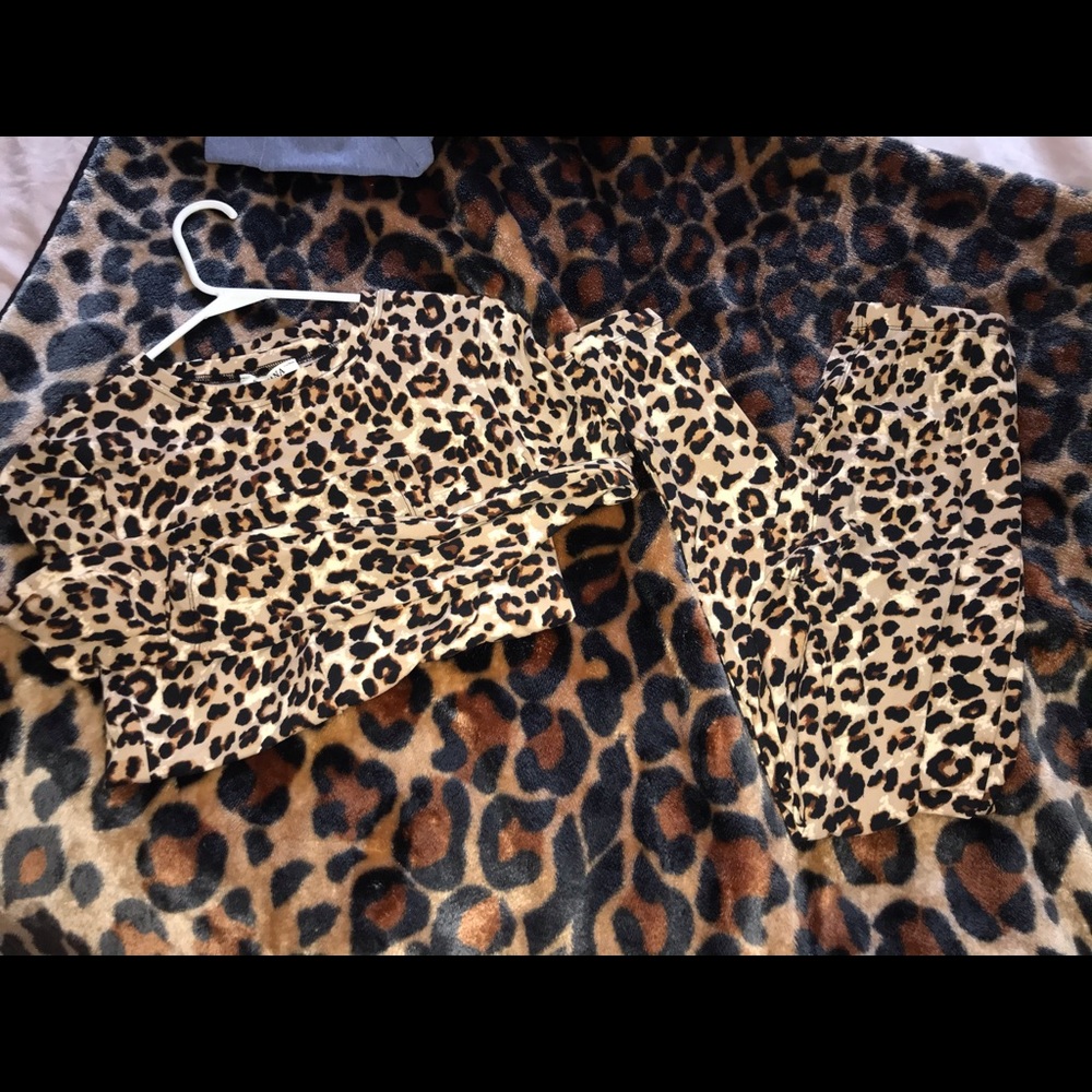 Matching Cheetah Long sleeve pajama set